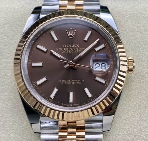 Rolex Datejust 41MM M126331-0002 Clean Factory Rose Gold Replica Watch