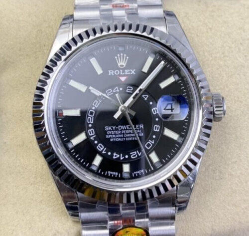 Rolex Sky Dweller M326934-0006 Noob Factory Black Dial Replica Watch